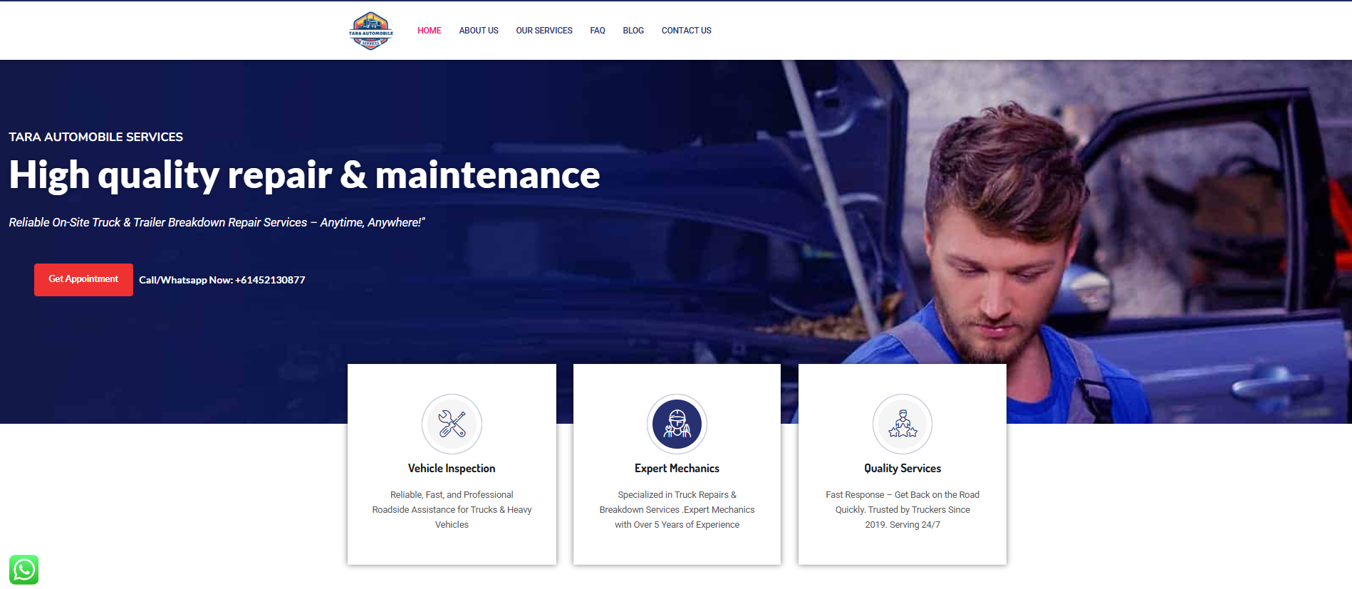 Tara Automobiles Website